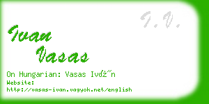 ivan vasas business card